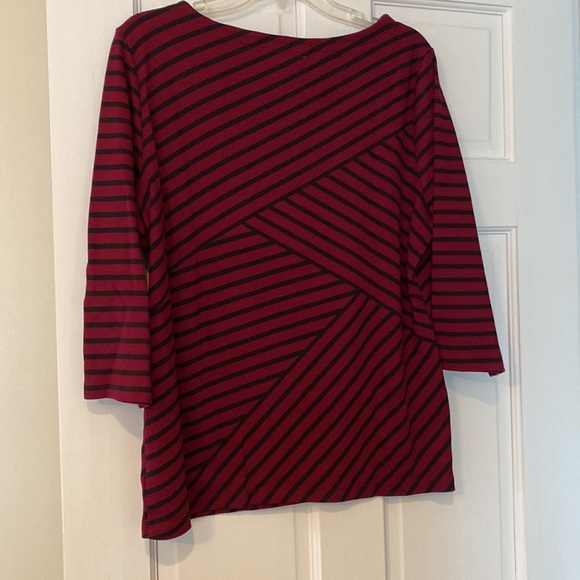Karen Scott Striped Shirt NWOT Size XL - Picture 6 of 6